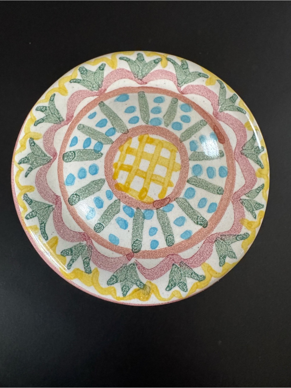 Vintage MacKenzie-Childs Hand-Painted Ceramic Knob - Madison - B